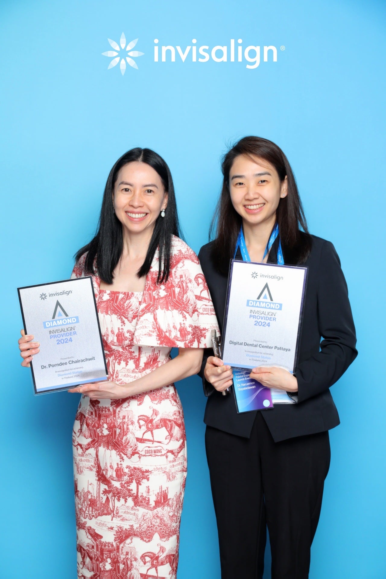 รางวัล invisalign diamond provider มอบให้หมอหนิง พรดี และ Digital Dental Center Pattaya